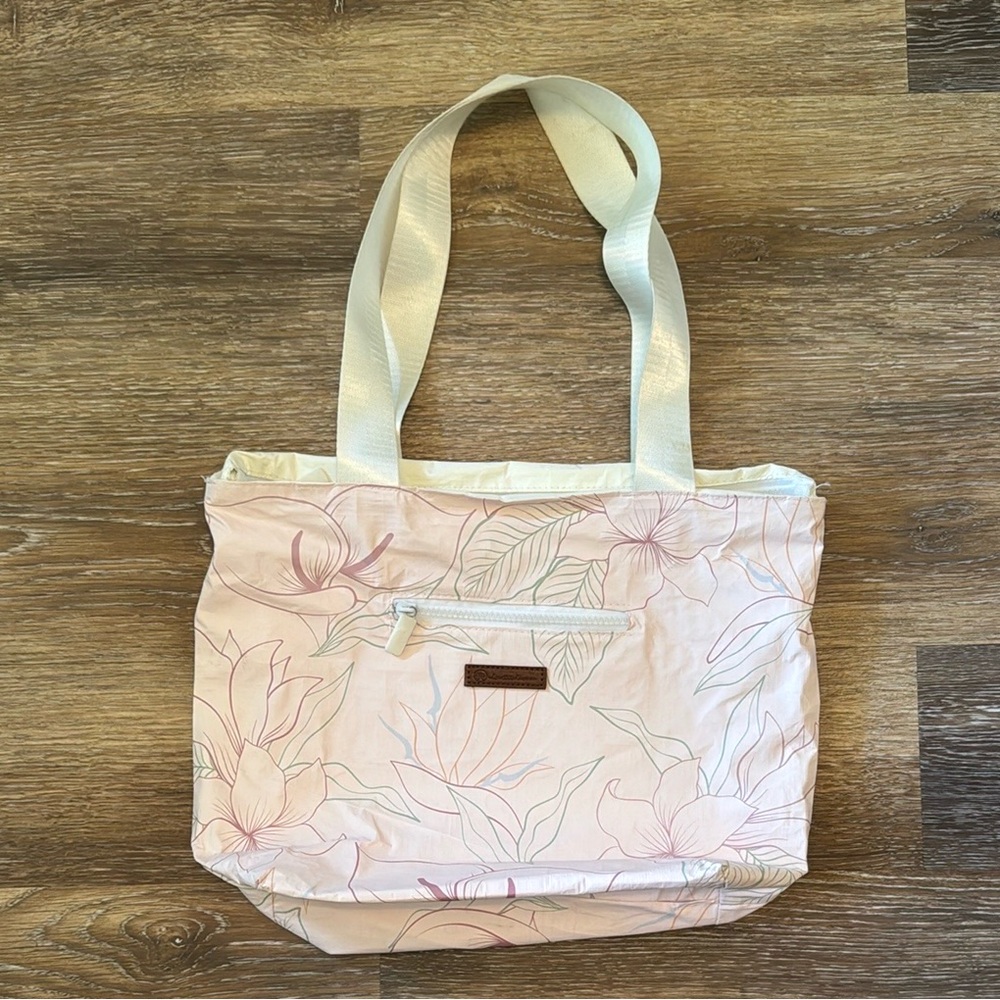 Floral Pink Waterproof Tote Pool Bag